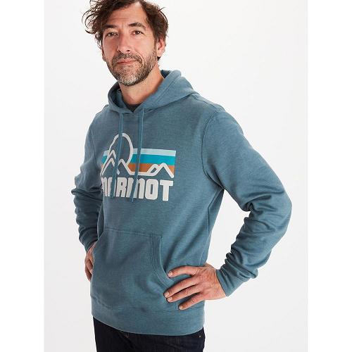 Marmot Coastal Clothes - Mens Hoodies Blue Grey CA2630759 Canada